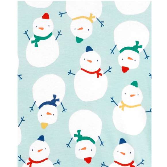 Carter’s Adult Snowman Winter Christmas Shirt and Pants Pajamas - Picture 2 of 2